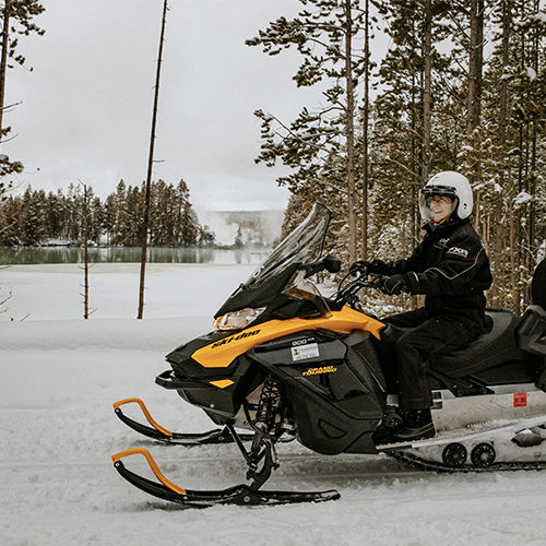 Snowmobiling through Yellowstone made us feel like we had the park all to ourselves!
